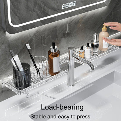 Punch-Free Bathroom Faucet Shelf Home Bathroom Vanity Storage Stand, 50 x 11cm