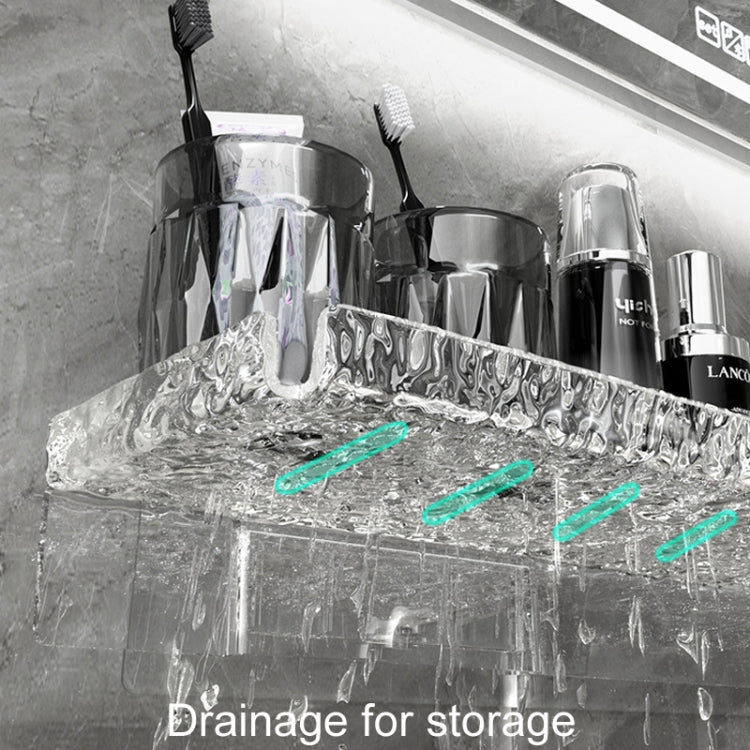 Punch-Free Bathroom Faucet Shelf Home Bathroom Vanity Storage Stand, 50 x 11cm