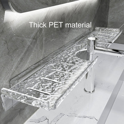 Punch-Free Bathroom Faucet Shelf Home Bathroom Vanity Storage Stand, 50 x 11cm