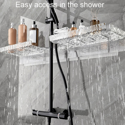 Punch-Free Bathroom Faucet Shelf Home Bathroom Vanity Storage Stand, 50 x 11cm