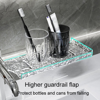 Punch-Free Bathroom Faucet Shelf Home Bathroom Vanity Storage Stand, 50 x 11cm