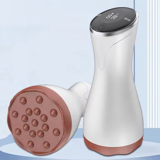 Acupuncture Stone Electric Hot Compress Vibrating Massager Whole Body Universal 9-speed Adjustable Gua Sha Apparatus, Red, Black