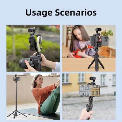 For DJI Osmo Pocket 3 Phone Holder Expansion Bracket With 3 Cold Shoe Port