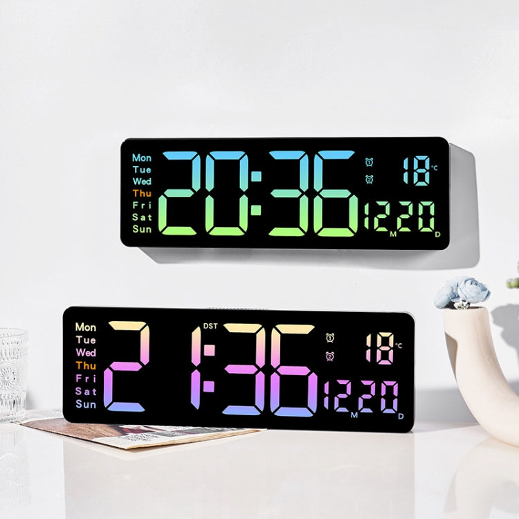 ساعة حائط إلكترونية متعددة الوظائف مع شاشة عرض رقمية LED 5526، ساعة منبه للعد التنازلي