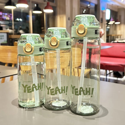 Student Portable Bouncing Straw Large Capacity Drop Resistant Plastic Cups