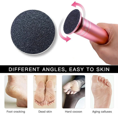 Electric Foot Grinder Calluses Dead Skin Remover With 60pcs Replaceable Sandpaper Discs, US Plug, EU Plug, UK Plug