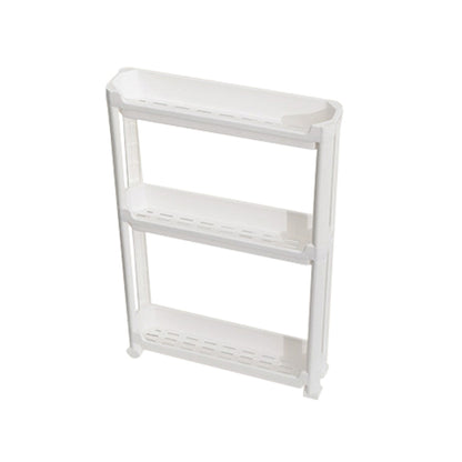 Bathroom Door Narrow Shelf Toilet Crack Floor Trolley Organiser, 3 Layers