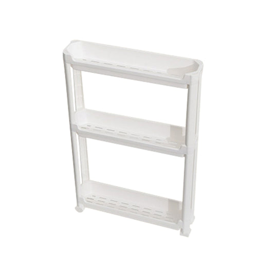 Bathroom Door Narrow Shelf Toilet Crack Floor Trolley Organiser, 3 Layers