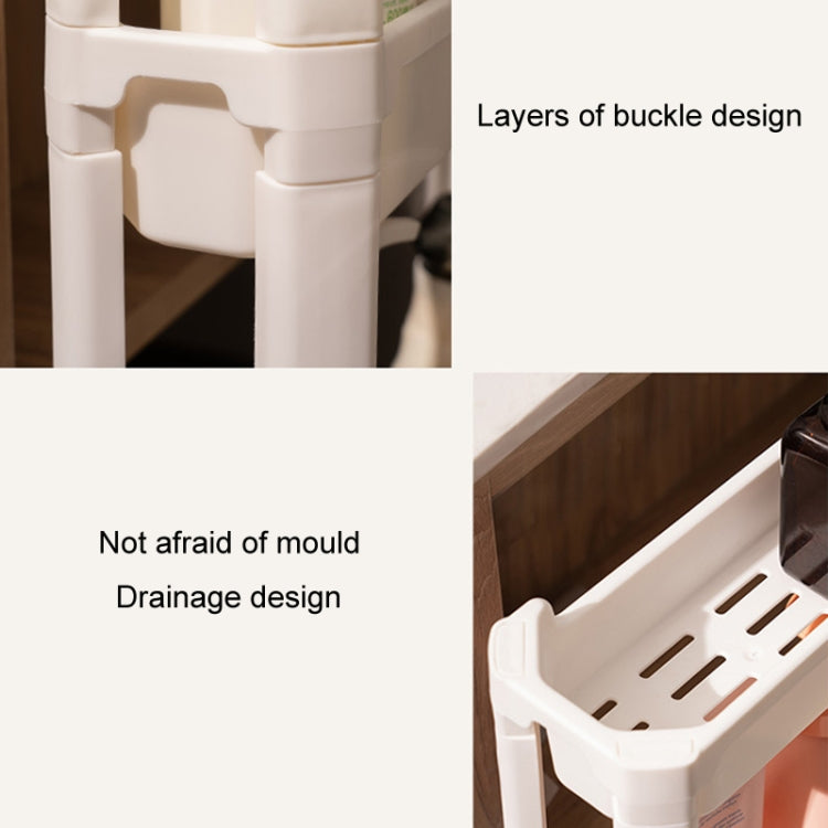 Bathroom Door Narrow Shelf Toilet Crack Floor Trolley Organiser, 3 Layers