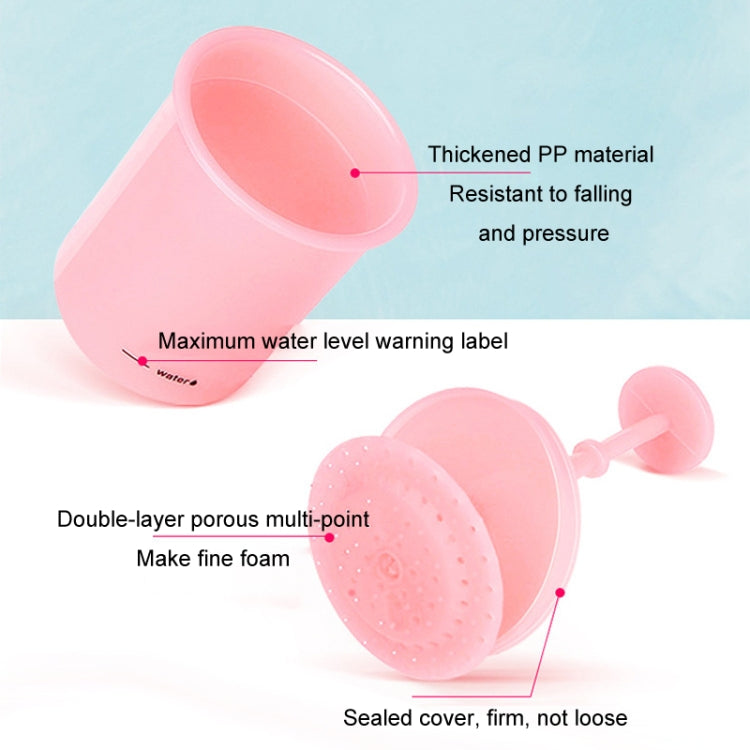 Facial Cleanser Foaming Maker Bubbler Cup Travel Portable Manual Foaming Bottle, Small Purple, Small Transparent, Small Pink, Large Purple, Large Transparent, Large Pink