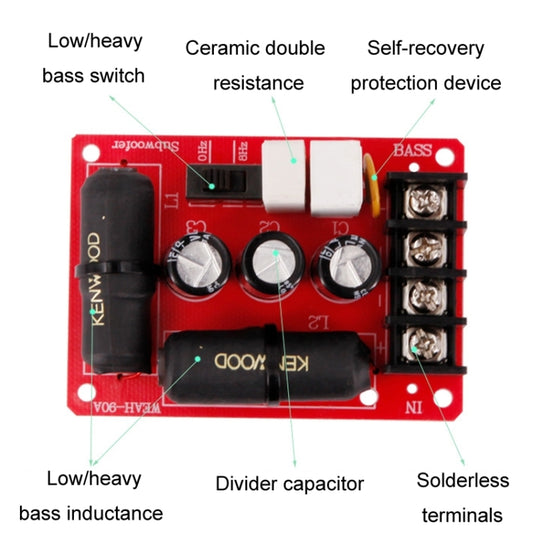 DIY Audio Bass Crossover Solderless High Power Divider