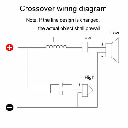 High And Low 2-Way Audio Crossover Hi-Fi Speaker Conversion Divider