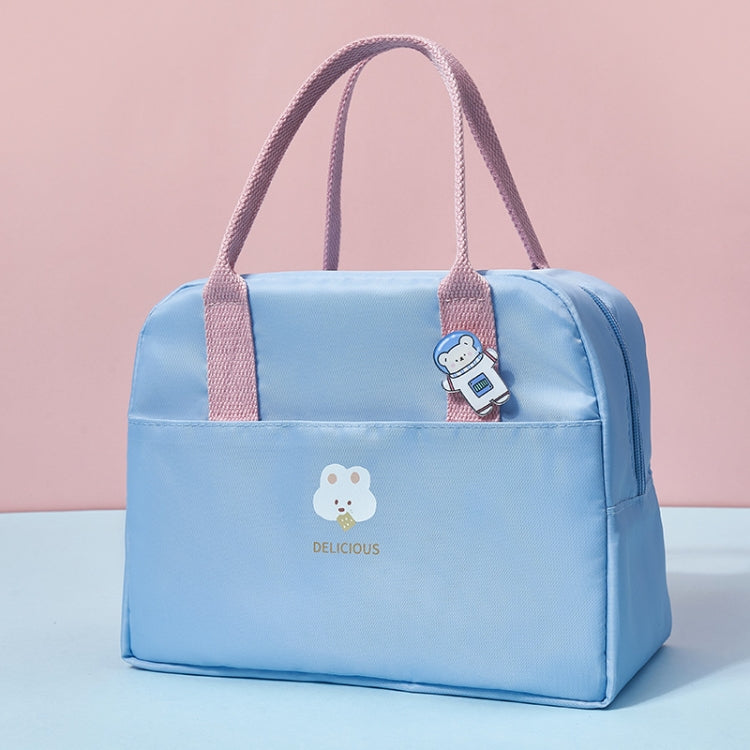 Thickened Portable Thermal Lunch Bag Waterproof Large Capacity Bento Bag With Badge