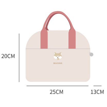 Thickened Portable Thermal Lunch Bag Waterproof Large Capacity Bento Bag With Badge