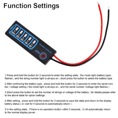 Lead- Acid Lithium Battery Universal LED Voltage And Electricity Display Board