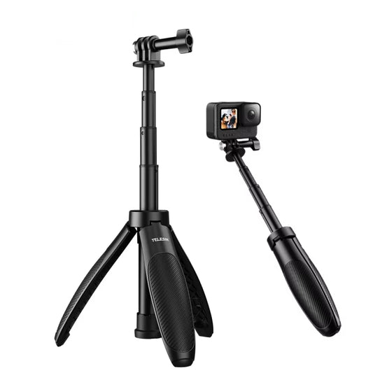TELESIN Mini Selfie Stick Quick Release Tripod 15-40cm Adjustable Bracket For Sports Camera, S1-MNP-02