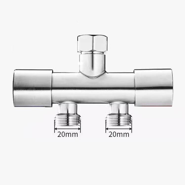 Washing Machine Faucet Splitter 1 Input 2 Output Dual Outlet Adapter 304 Stainless Steel Faucet, Blue Wheel, Plum Wheel