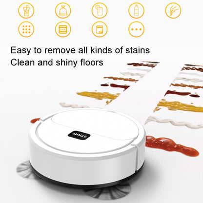 Automatic Mini Sweeping Robot Mopping Sweeping Suction 3 In 1 Cleaning Machine, White Rechargeable, Black Rechargeable, Black Battery, White Battery