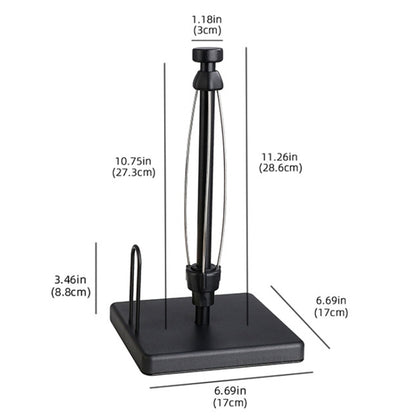 Household Stainless Steel Vertical Paper Towel Holder With Damping Dining Table Kitchen No Punch Paper Roll Holder, Square Black, Round Black, Round Silver