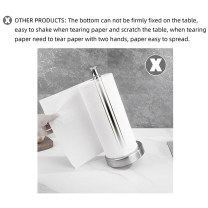 Household Stainless Steel Vertical Paper Towel Holder With Damping Dining Table Kitchen No Punch Paper Roll Holder, Square Black, Round Black, Round Silver