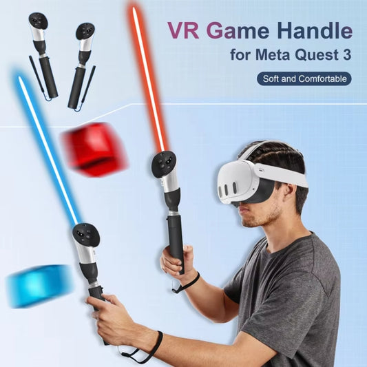 DEVASO For Meta Quest 3S / 3 Game Lightsaber Golf Game Extension Pole Baseball Grip Accessories