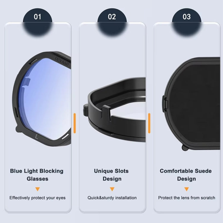 DEVASO For PlayStation VR 2 6 In 1 Magnetic Glasses Anti-Scratch Protective Cover