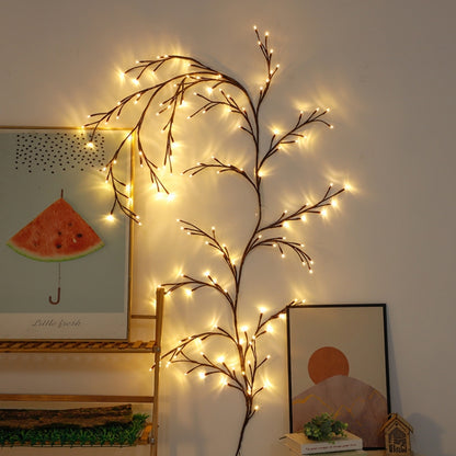 2.3m 144 LEDs Branch Rattan String Lights Wedding Home Decor Garland Lamps