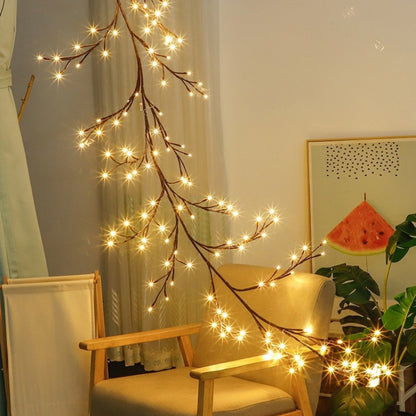 2.3m 144 LEDs Branch Rattan String Lights Wedding Home Decor Garland Lamps