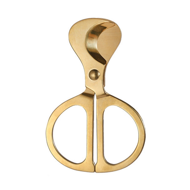 Portable Pill Cutter Stainless Steel Cigar Dispensing Scissors, Round Handle Silver, Round Hanlde Gold