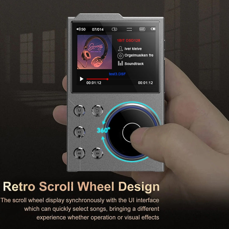 2.4 Inch HIFI Bluetooth Music Player DSD256 Mastering Sound Quality Walkman