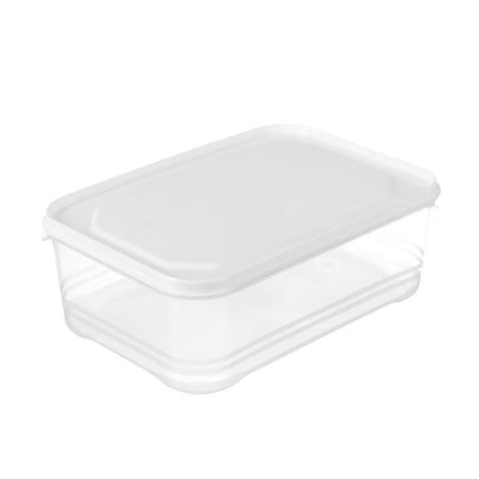Refrigerator Storage Box Large Capacity Transparent Fresh Food Organiser, 2000ml Square