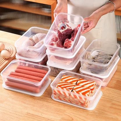 Refrigerator Storage Box Large Capacity Transparent Fresh Food Organiser, 2000ml Square