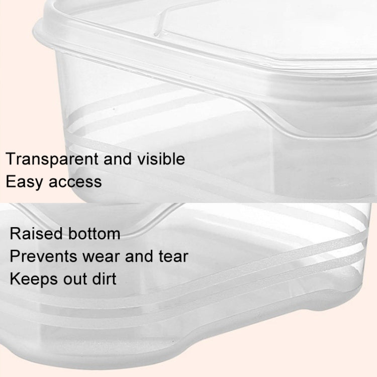 Refrigerator Storage Box Large Capacity Transparent Fresh Food Organiser, 2000ml Square