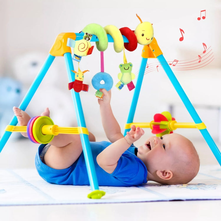 Baby Caterpillar Cot Spiral Toy Cartoon Animal Baby With Rattle Bee Pram Hanging Soothing Toy, H033B
