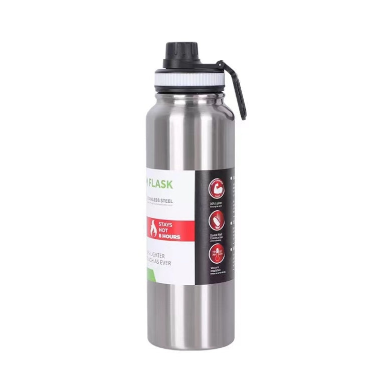 304 Stainless Steel Insulated Water Cup Handheld Large Capacity Outdoor Sports Kettle Vacuum Water Bottle, 800ml, 1000ml