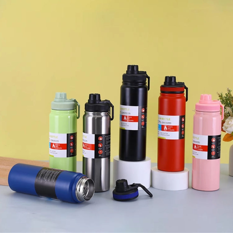304 Stainless Steel Insulated Water Cup Handheld Large Capacity Outdoor Sports Kettle Vacuum Water Bottle, 800ml, 1000ml