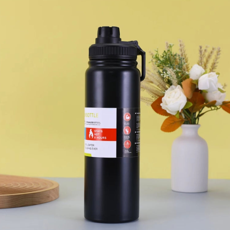 304 Stainless Steel Insulated Water Cup Handheld Large Capacity Outdoor Sports Kettle Vacuum Water Bottle, 800ml, 1000ml