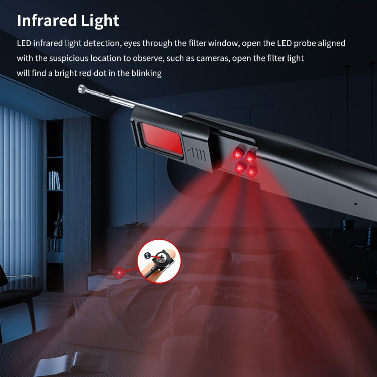 جهاز كشف الكاميرات الخفية، جهاز تتبع GPS، حساسية قابلة للتعديل بخمسة مستويات، T011