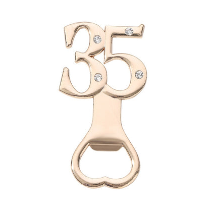 Digital Shape Wedding Party Manual Bottle Opener Beer Drinks Driver, 12, 15, 16, 18, 20, 21, 30, 35, 40, 45, 50, 55, 60, 65, 70, 75, 80, 90
