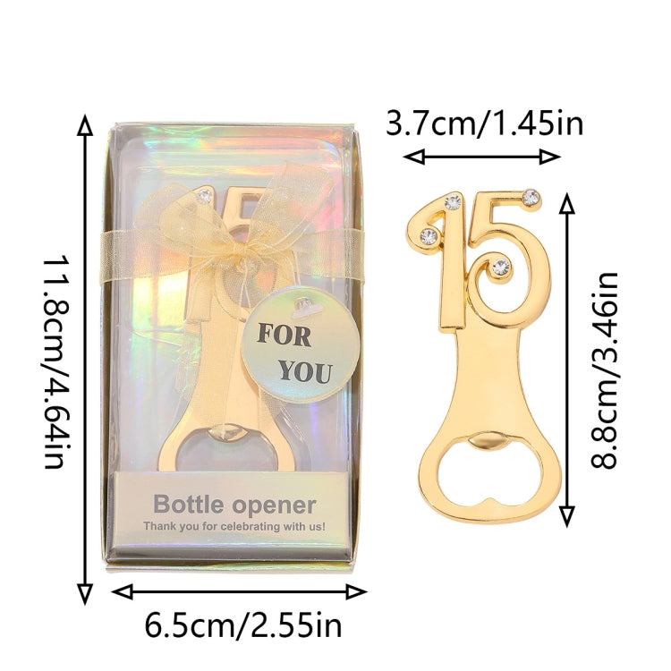 Digital Shape Wedding Party Manual Bottle Opener Beer Drinks Driver, 12, 15, 16, 18, 20, 21, 30, 35, 40, 45, 50, 55, 60, 65, 70, 75, 80, 90
