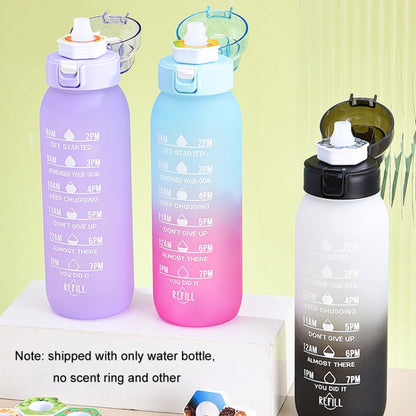 1000ml Large Capacity Tritan Water Mug Gradient Color Outdoor Sports Water Bottle