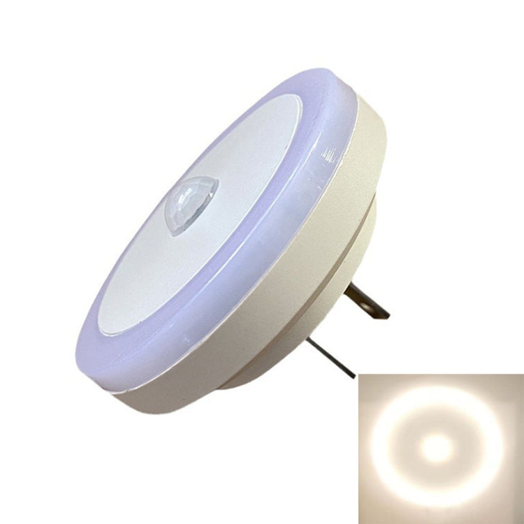 LED Human Body Sensor Light Smart Light Control Infrared Plug- in Night Lamp Floor Bedroom Lamp, US Plug, 3W