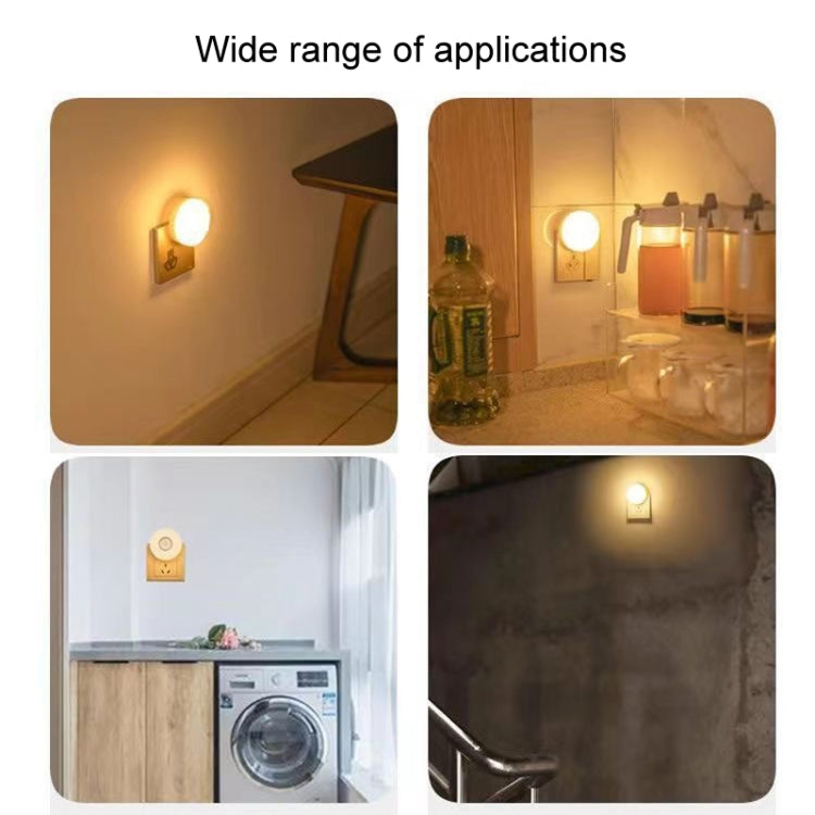 LED Human Body Sensor Light Smart Light Control Infrared Plug- in Night Lamp Floor Bedroom Lamp, US Plug, 3W