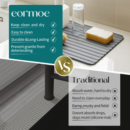 Diatomite Kitchen Drying Mat Drainage Countertop Pad Quick Dry Coaster Bathroom Hard Floor Mat, 30x40cm