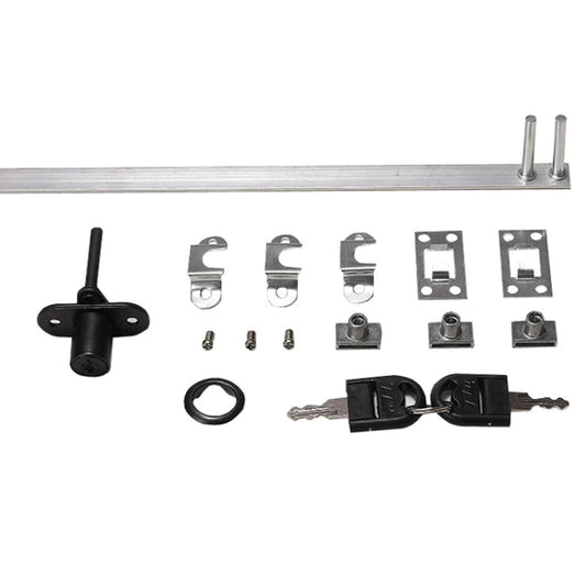 Home Office Desk Drawer Triple Connect File Cabinet Lock, Front Black, Side Black, Front White, Side White