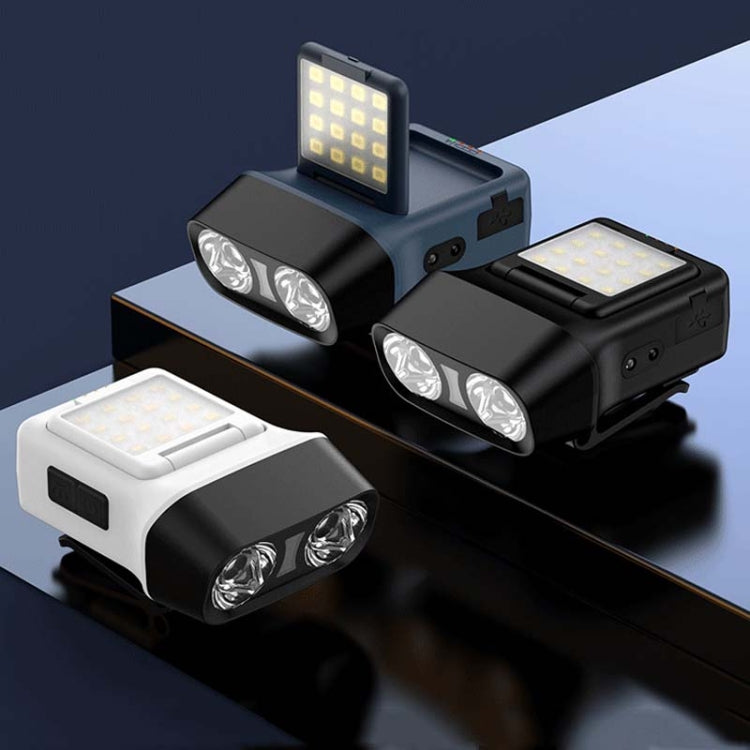 مصباح أمامي للصيد لمسافات طويلة مزود بمستشعر LED مثبت على الرأس، أسود قياسي، أزرق قياسي، أبيض قياسي، أسود قياسي مع حقيبة تخزين و8 إبزيم، أزرق قياسي مع حقيبة تخزين و8 إبزيم، أبيض قياسي مع حقيبة تخزين و8 إبزيم