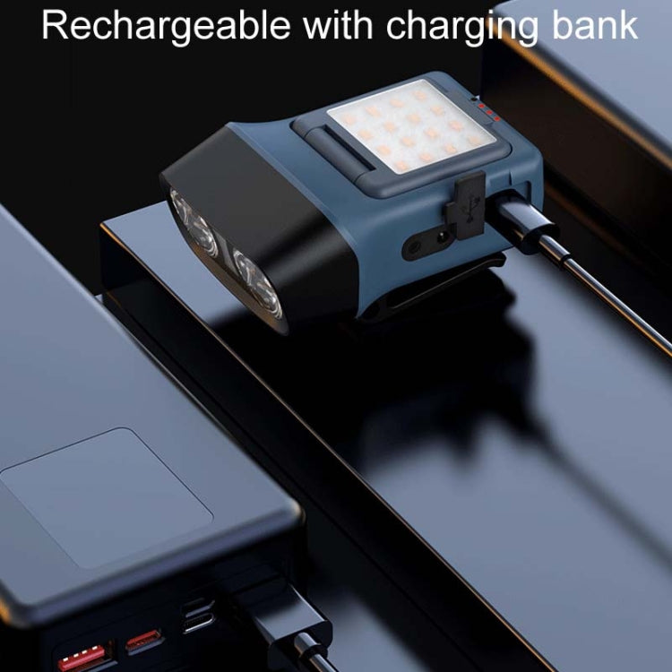 مصباح أمامي للصيد لمسافات طويلة مزود بمستشعر LED مثبت على الرأس، أسود قياسي، أزرق قياسي، أبيض قياسي، أسود قياسي مع حقيبة تخزين و8 إبزيم، أزرق قياسي مع حقيبة تخزين و8 إبزيم، أبيض قياسي مع حقيبة تخزين و8 إبزيم