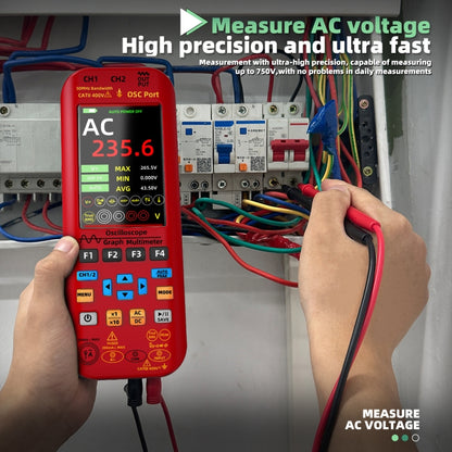 BSIDE O9 Digital Handheld Dual Channel 50MHz Oscilloscope Signal Source Multimeter