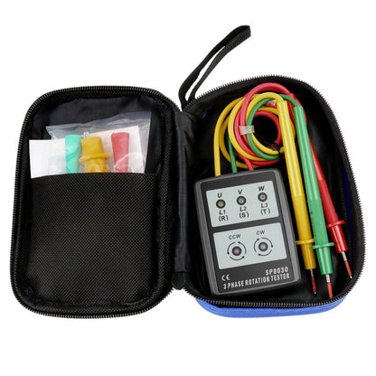 3 Phase Alternating Current Phase Meter Phase Detector Rotation Tester Indicator Digital Phase-Order Indicator