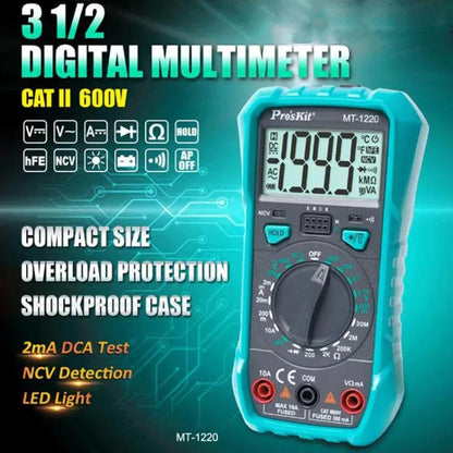 3-1/2 Burn-Proof Digital Intelligent Multimeter